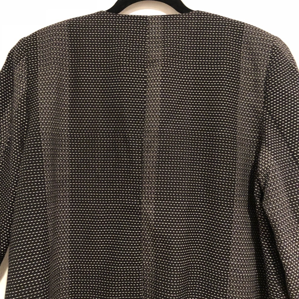 Eileen Fisher L Blazer Open Front Womens Black Ja… - image 6